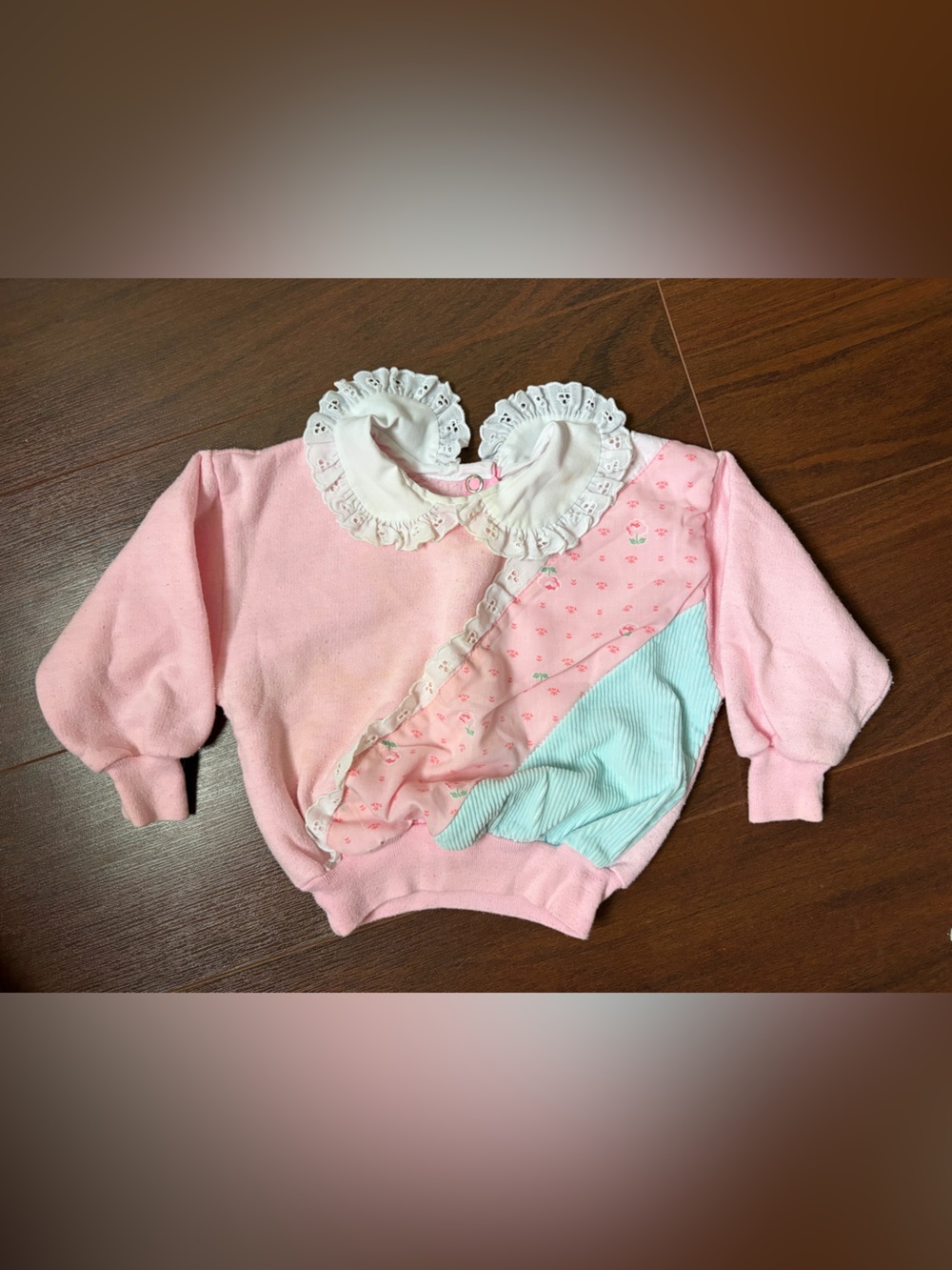 Vintage Pink and White Baby Sweatshirt